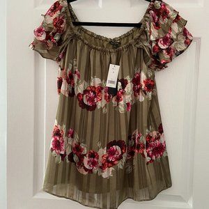 Banana Republic Floral Off Shoulder Top size M NWT